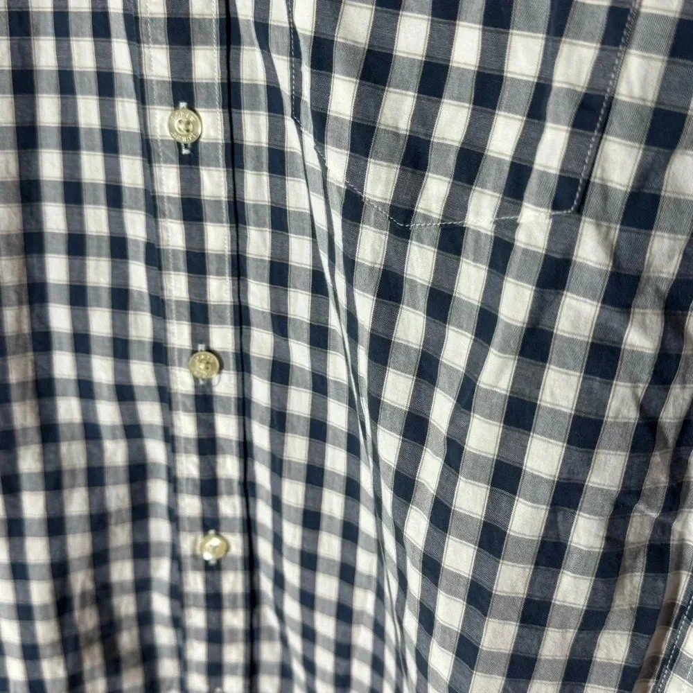 J. Crew Mens Plaid Check Slim Fit Button Front Shirt Size Small